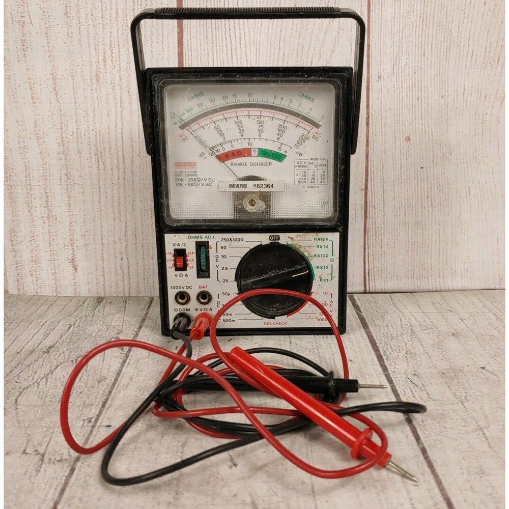 Sears Vintage Voltage Meter Model 9. 82364 - NOT TESTED for Parts - Free Ship